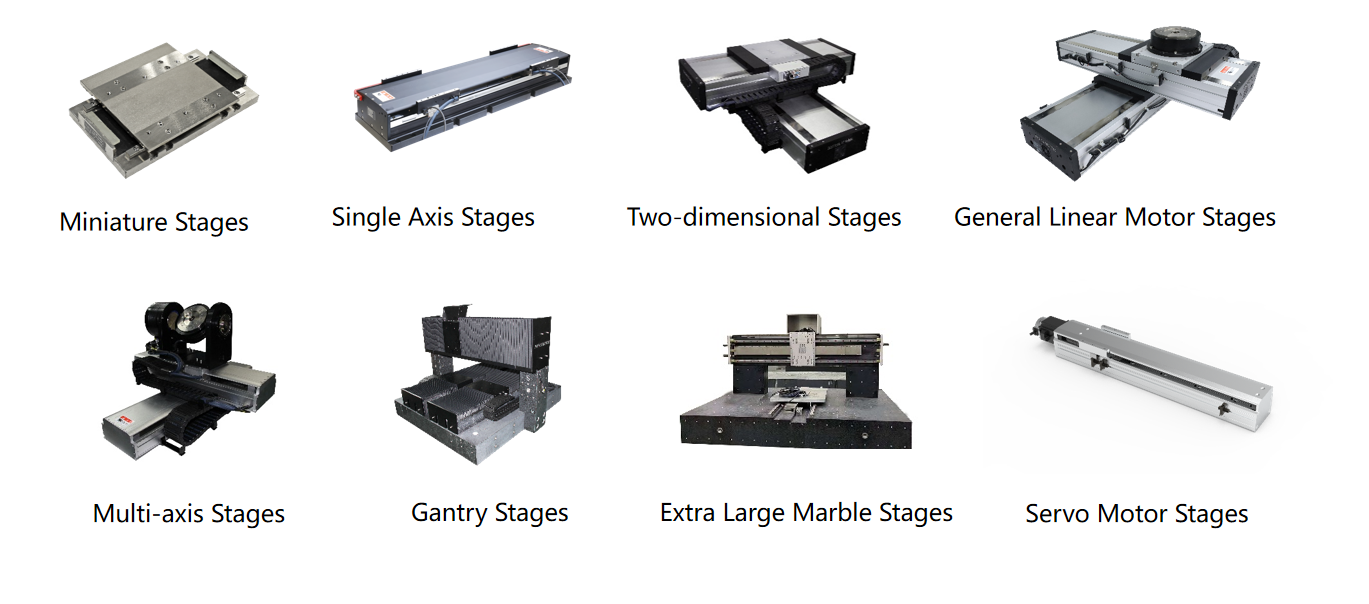 Multi-axis double-drive gantry marble motion stages